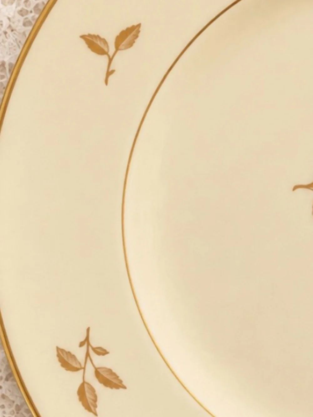 Vintage Lenox Rhodora Collection Salad Plate Rose with Gold Accent